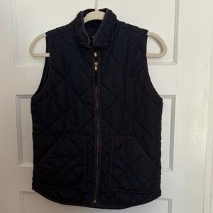 J. Crew Mercantile Black Quilted Zipping Vest. Size S. Very good condition.